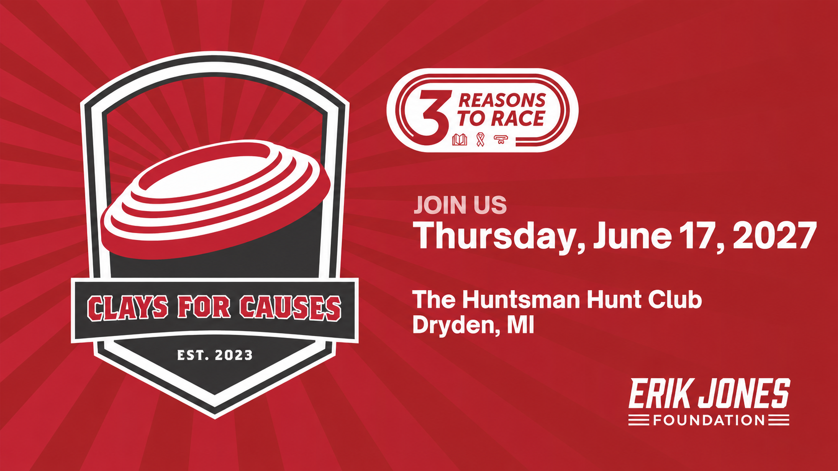 Save the Date – 2027 Clays for Causes